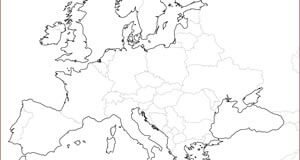 Európa vaktérkép országokkal